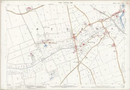 Norfolk XXXIX.11 (includes: Brampton; Buxton With Lammas; Hevingham; Marsham; Stratton Strawless) - 25 Inch Map