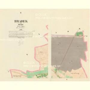 Hradek - c0932-1-002 - Kaiserpflichtexemplar der Landkarten des stabilen Katasters