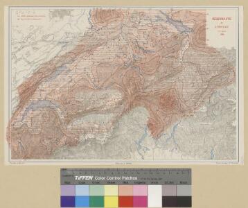 Regenkarte der Schweiz vom Jahre 1886
