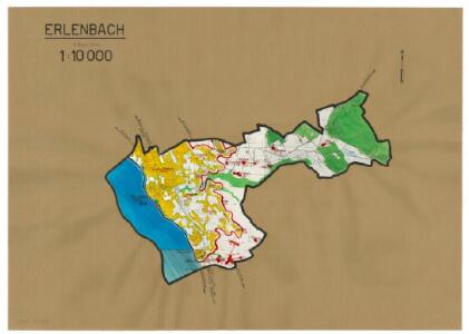 Erlenbach: Definition der Siedlungen für die eidgenössische Volkszählung am 01.12.1950; Siedlungskarte