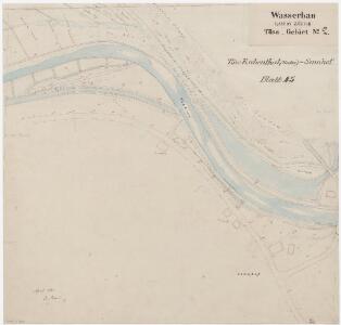 Kyburg, Seen: Töss von unterhalb Howart (Ankenfelsen) bis zur Brücke bei Sennhof; Situationsplan (Töss-Gebiet Nr. 2, Blatt 45)