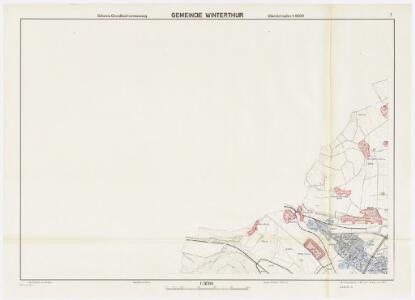 Winterthur: Definition der Siedlungen für die eidgenössische Volkszählung am 01.12.1970; Siedlungskarten: Teilkarte I