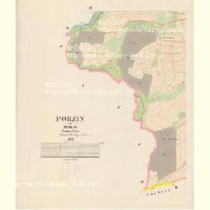 Poržin - c6036-1-004 - Kaiserpflichtexemplar der Landkarten des stabilen Katasters