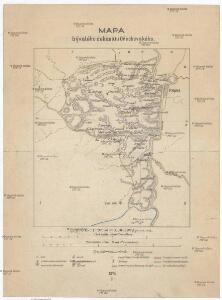 Mapa bývalého dekanátu [sic] Ořechovského