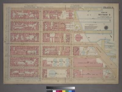 Plate 11, Part of Section 3: [Bounded by E. 26th Street, First Avenue, E. 24th Street, Avenue A, E. 23rd Street, Exterior Street, E. 20th Street and Second Avenue.]