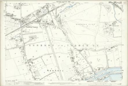 Surrey VI.13 (includes: Hanworth; Sunbury) - 25 Inch Map