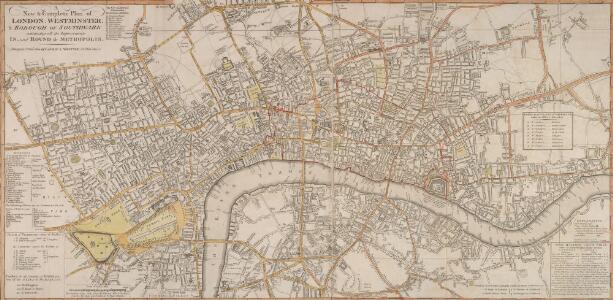 A New and Complete Plan of LONDON, WESTMINSTER & BOROUGH OF SOUTHWARK containing the Improvements IN, and ROUND the METROPOLIS