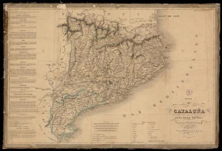 Mapa de Cataluña con las nuevas divisiones / formada por A.H. Dufour, geógrafo
