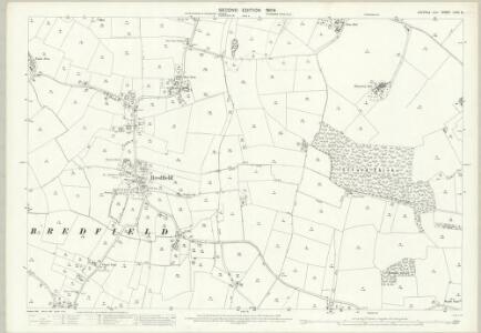 Suffolk LXVII.8 (includes: Bredfield; Dallinghoo; Pettistree; Ufford) - 25 Inch Map