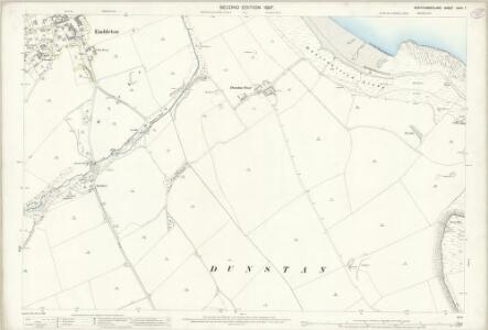 Northumberland (Old Series) XXVII.7 (includes: Dunstan; Embleton) - 25 Inch Map