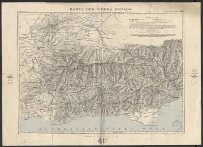 Karte der Sierra Nevada
