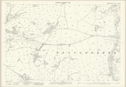 Cardiganshire XXXVIII.6 (includes: Llangoedmor) - 25 Inch Map