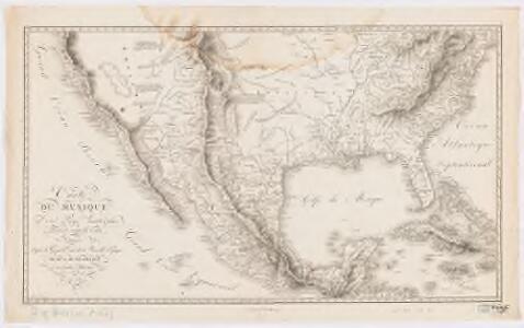Carte du Mexique : et des pays limitrophes situés au nord et à l'est