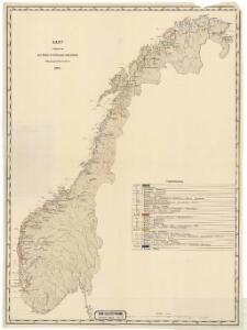 Spesielle kart 66-2: Kart udvisende de med bidrag af Statskassen understøttende Dampskibsrouter