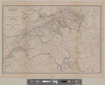 Eisenbahnen, Posten & Télégraphen Karte der Schweiz