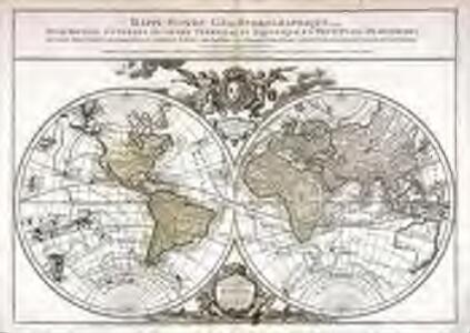 Mappe-Monde géo-hydrographique, ou description générale du globe terrestre et aquatique, en deux plans-hémispheres