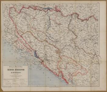 Strategische-Übersichts-Karte von Bosnien, Herzegowina und Montenegro